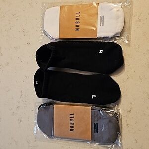 No Bull low sock Medium 3 pair black, gray and white